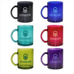 DX9057 12 oz Menagerie Colorful Glass Mug With Custom Imprint